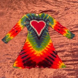 Girls size 8 Tie Dye Long sleeve Cotton Dress